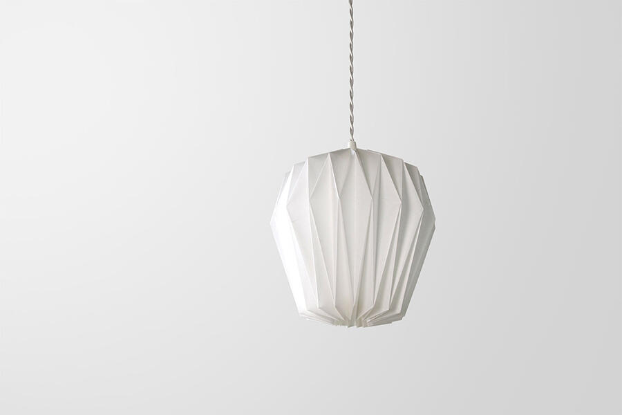 snowdrop origami pendelleuchte papierlampe